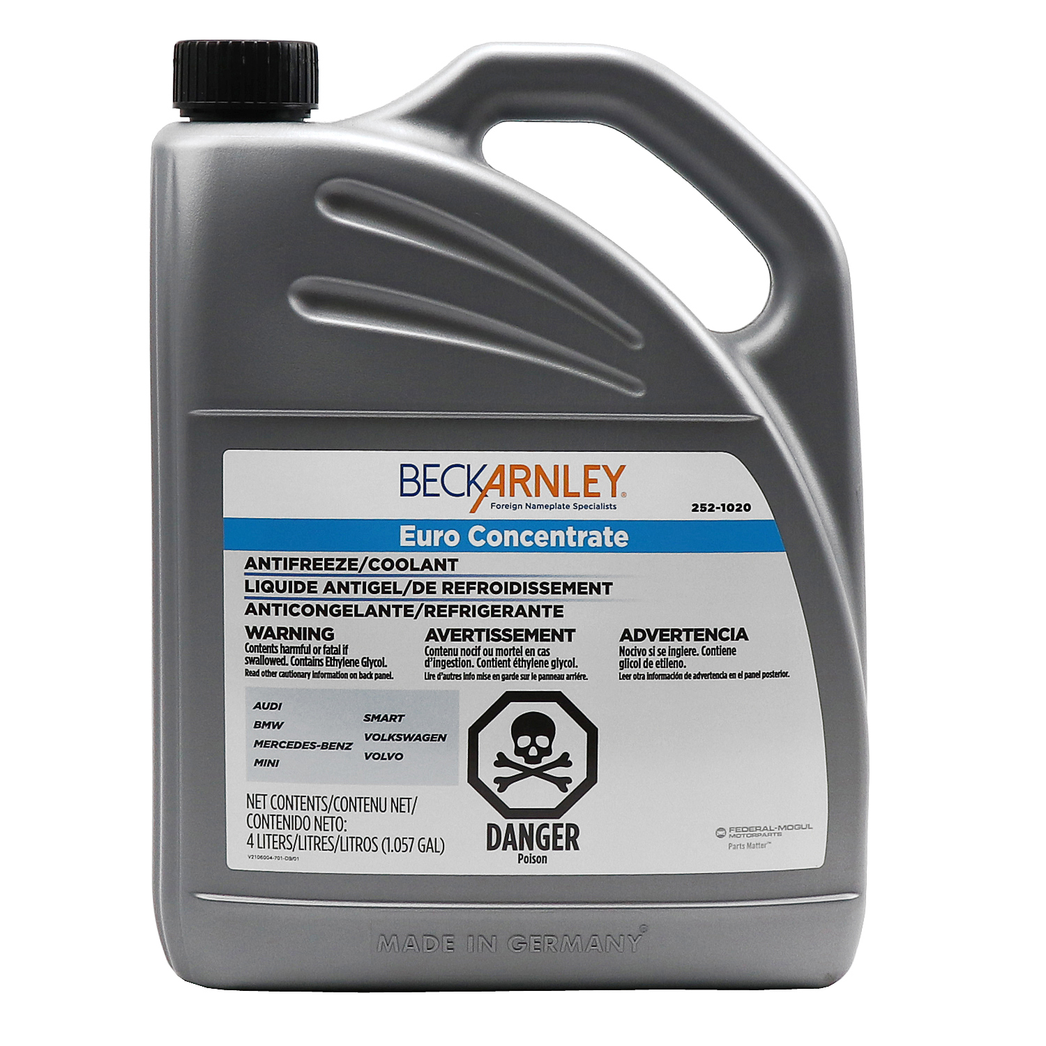 European Car Antifreeze Concentrate Beck Arnley Auto Parts