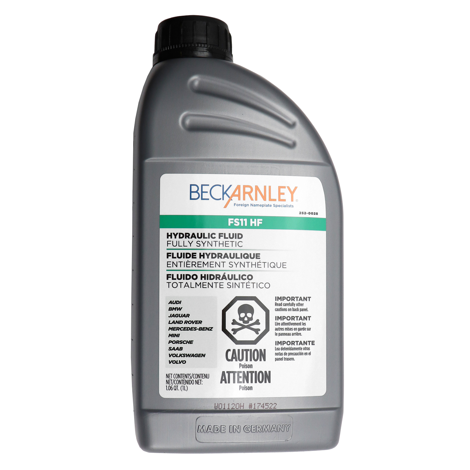 Power Steering & Hydraulic Fluids Beck/Arnley Auto Parts